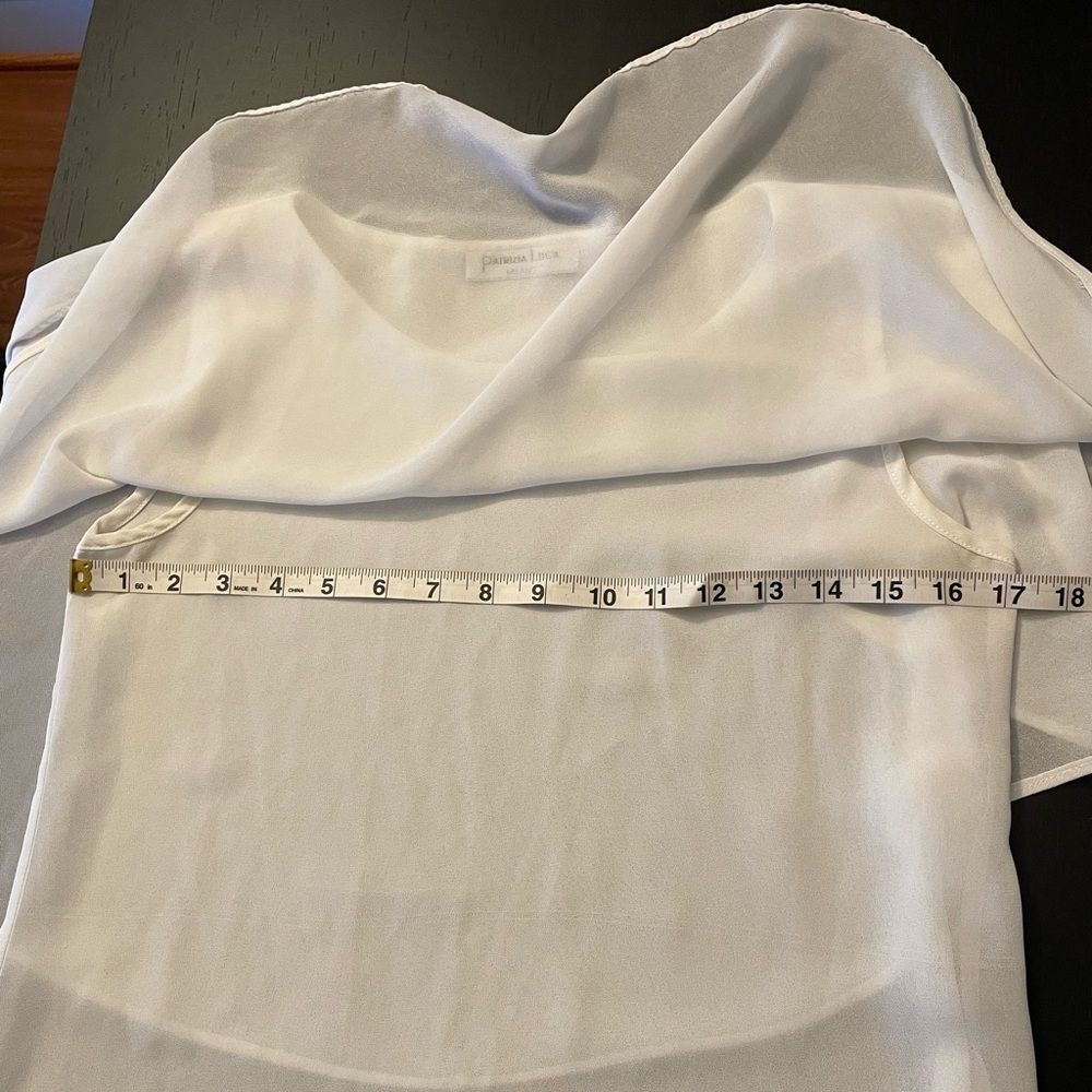 Patrizia Luca Milano Layered Flowing White Ivory Top Women’s Size XS - Picture 6 of 6